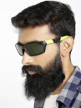 Kingawns Green Rectangle Sunglasses